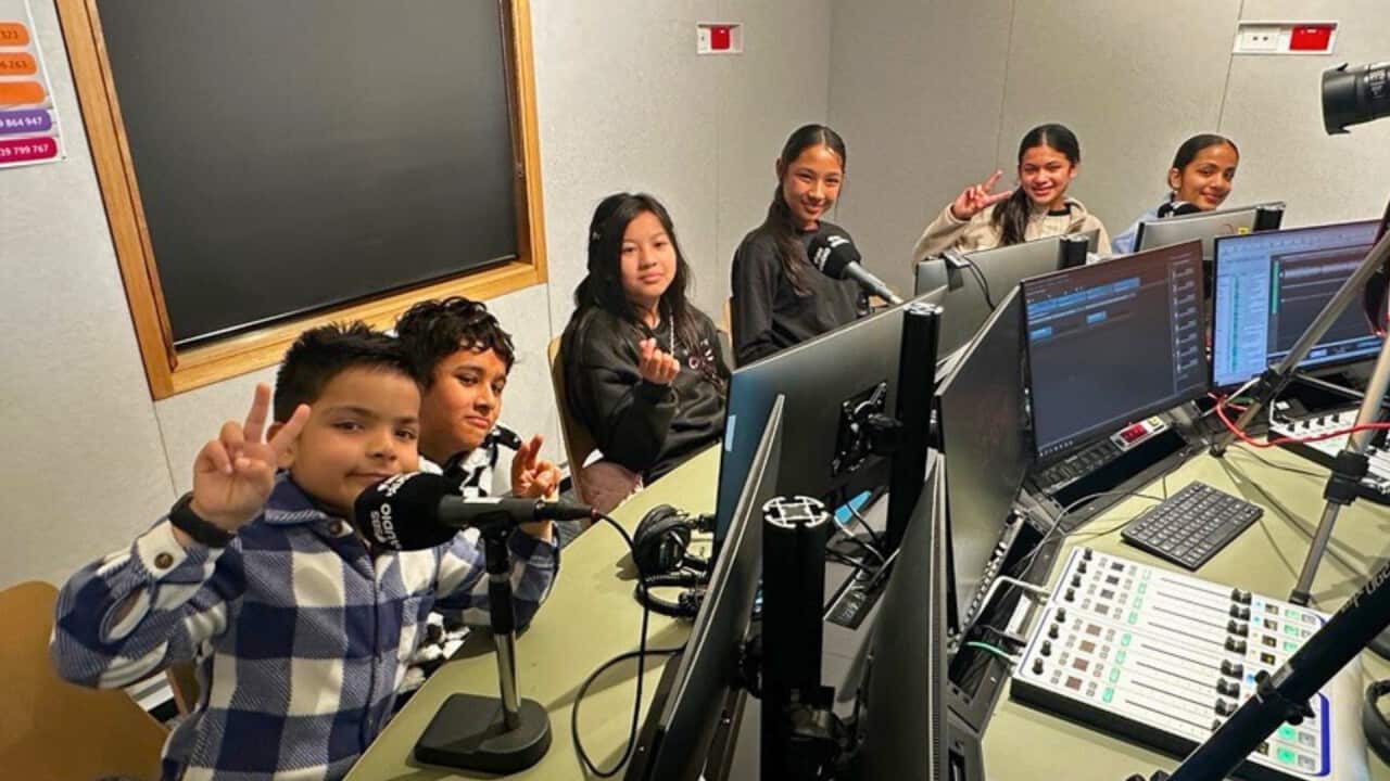 Children at SBS Melbourne Studios on Wednesday, 1 October 2025.