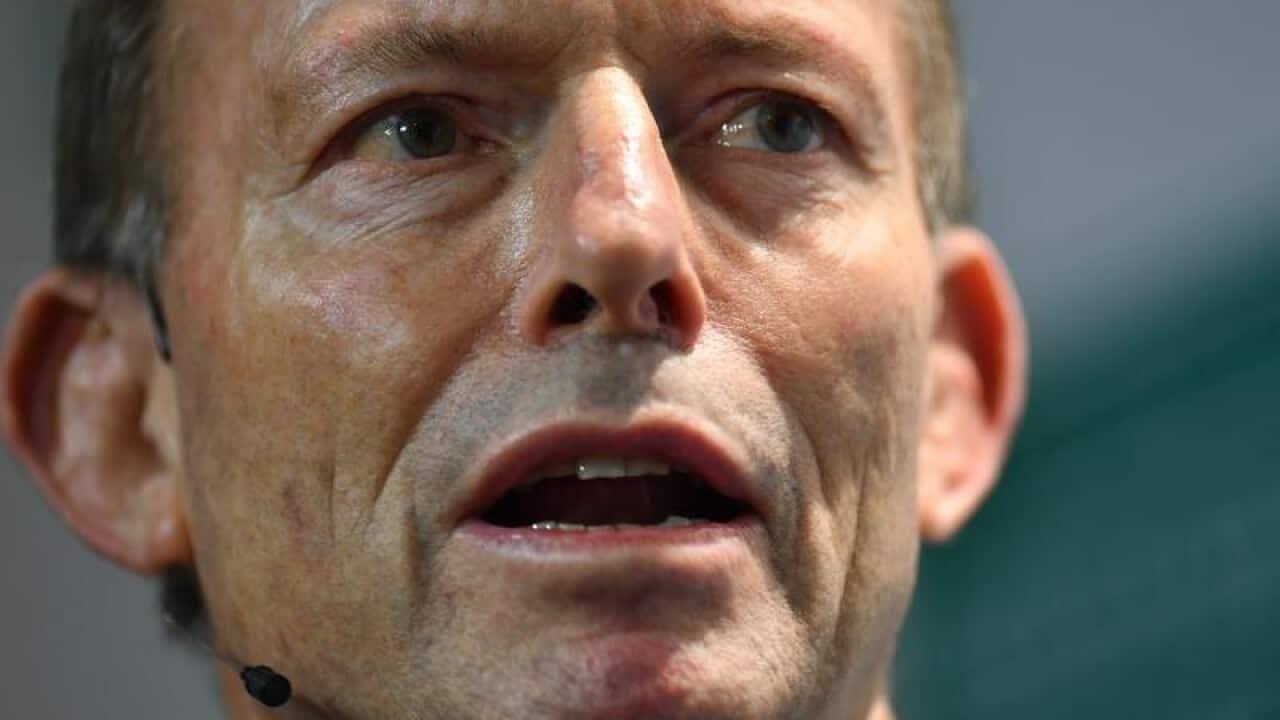 Tony Abbott takes questions