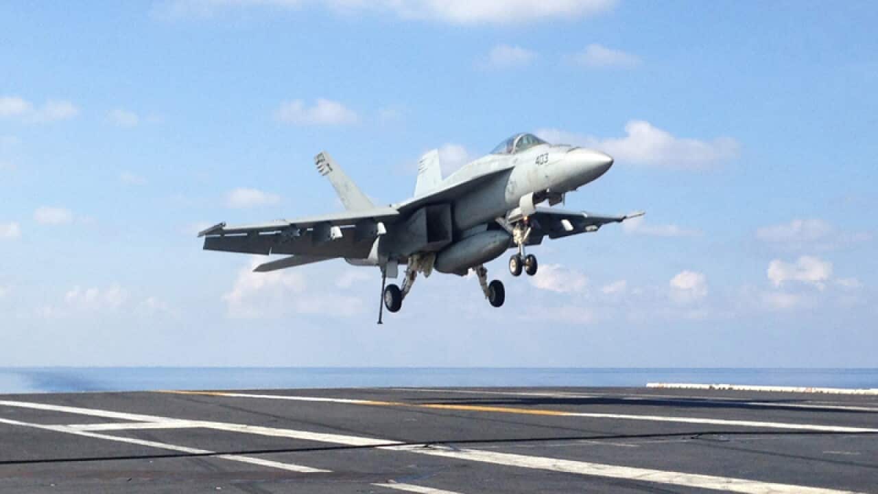 A US military FA-18 fighter jet