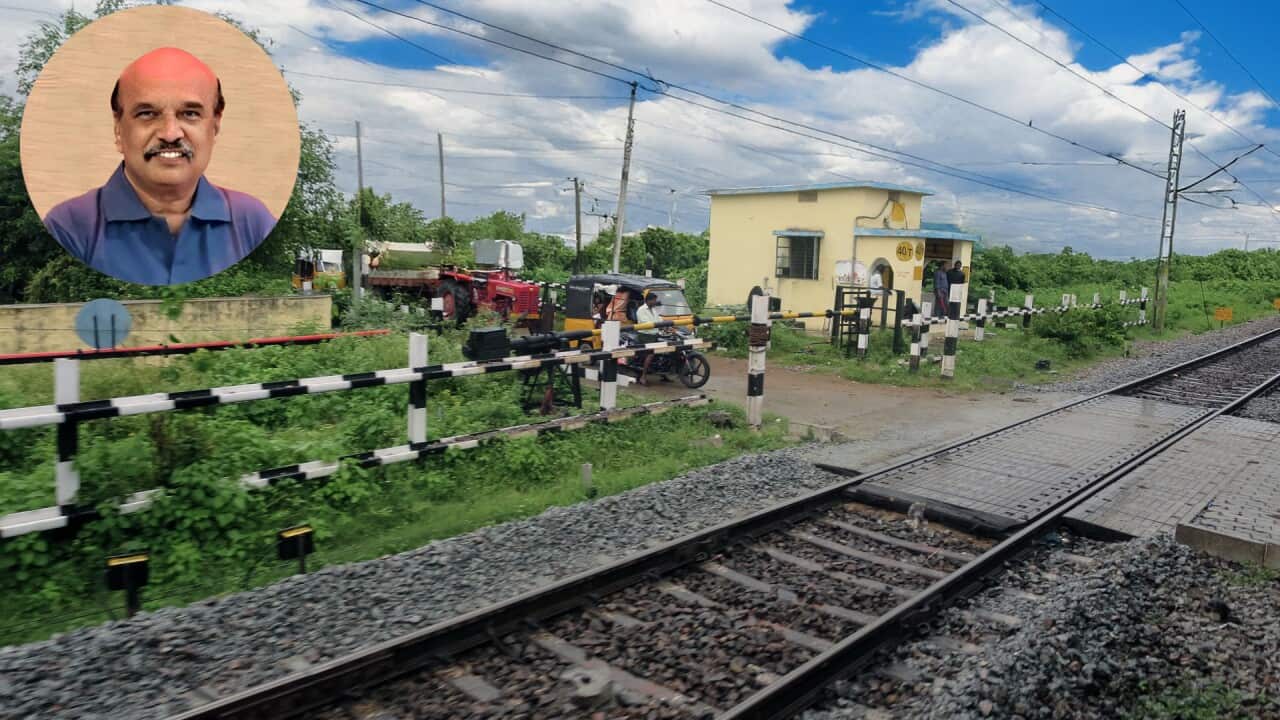 Narumpoonathan's "Railway tracks and some pigeons"