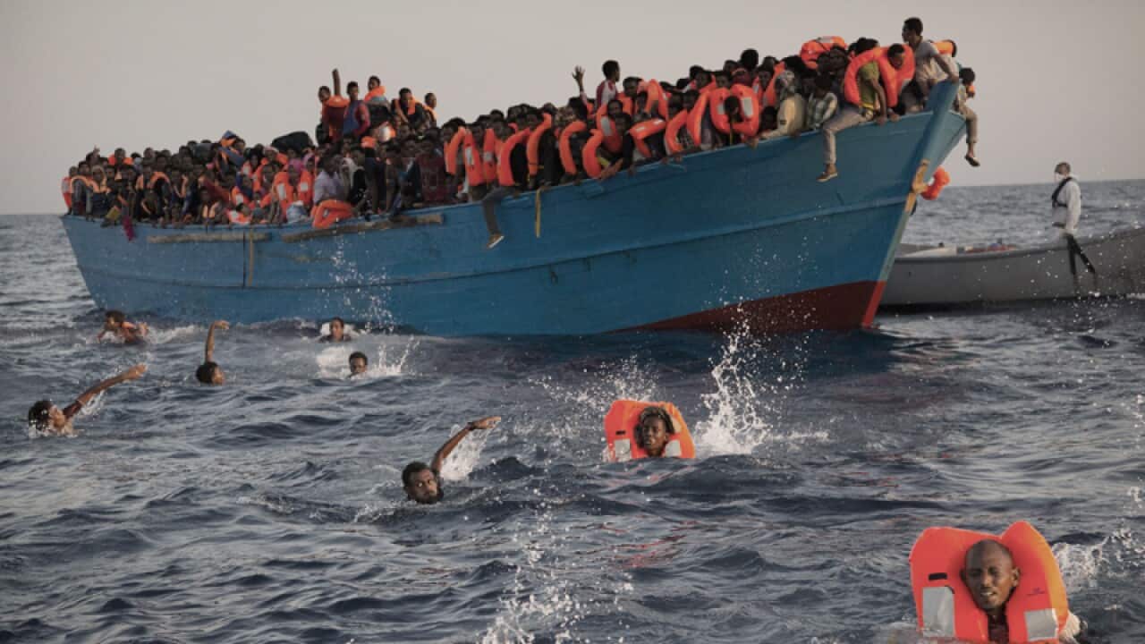 (File) Up to 150 people attempting to cross the sea from Libya to Europe are missing and feared drowned.