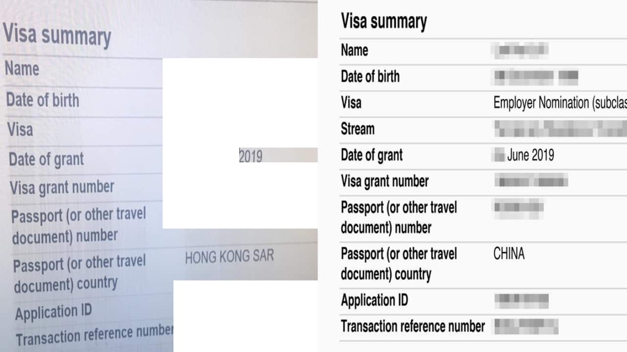 港人澳洲簽證上「護照國家」改列香港為中國| SBS Chinese