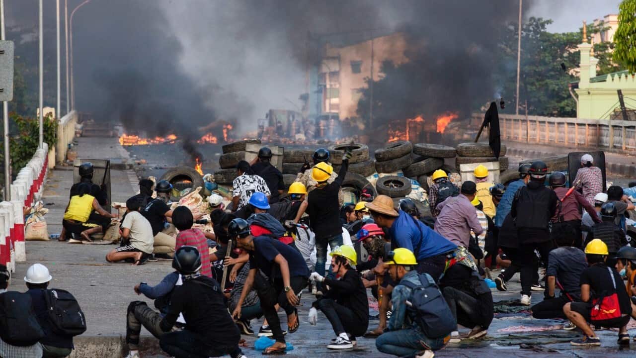 Anti Myanmar coup (A.K. Htet -SOPA Image - Spa USA)