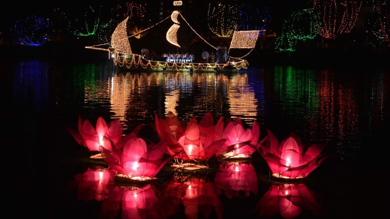 Vesaka festival (LAKRUWAN WANNIARACHCHI-AFP via Getty Images)