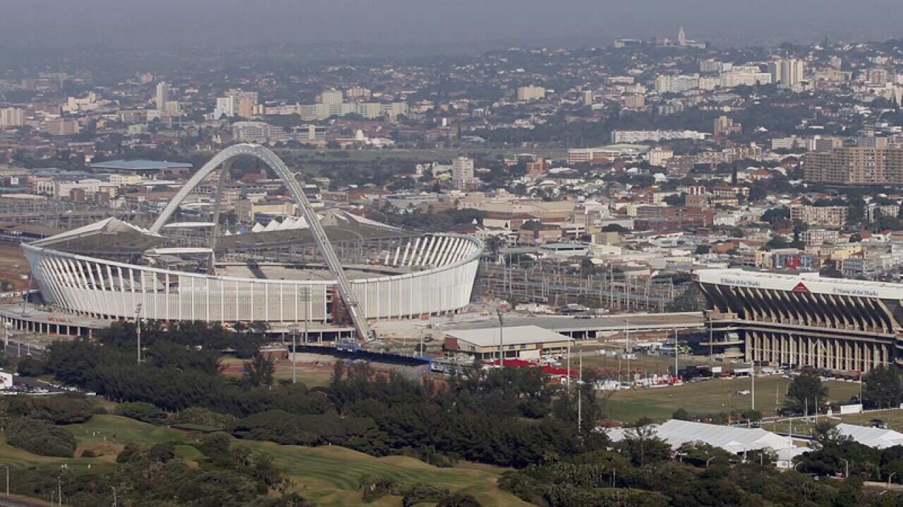An aerial view of Durban, South Africa