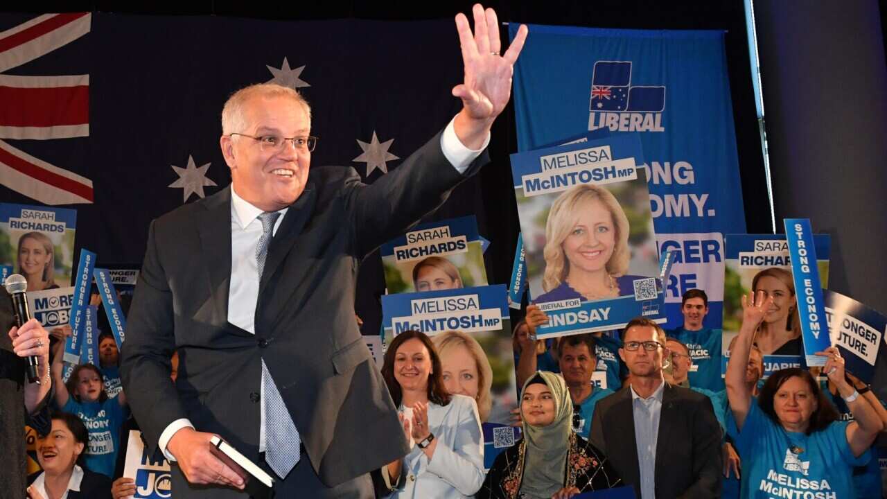 스콧 모리슨 호주 총리, 총선 자유당 선거 운동/ Prime Minister Scott Morrison after a Liberal Party rally