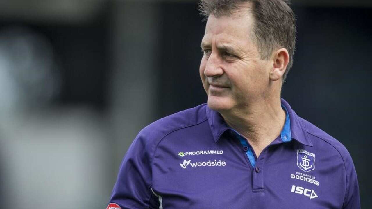 A file image of Fremantle Dockers coach Ross Lyon