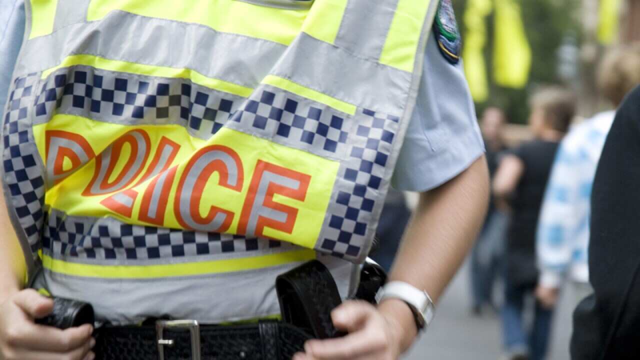 A police officer patrolling the streets in Sydney