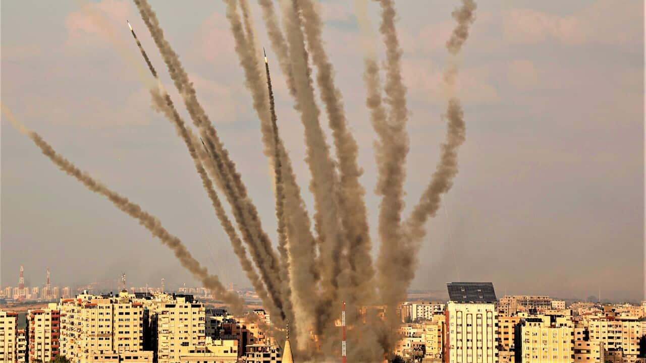 Palestine fires rockets in response to Israeli airstrikes in Gaza City. Israel said it recaptured Gaza border areas from Hamas as the war's death toll passed 3,000 on October 10, the fourth day of gruelling fighting since the Islamists launched a surprise attack.