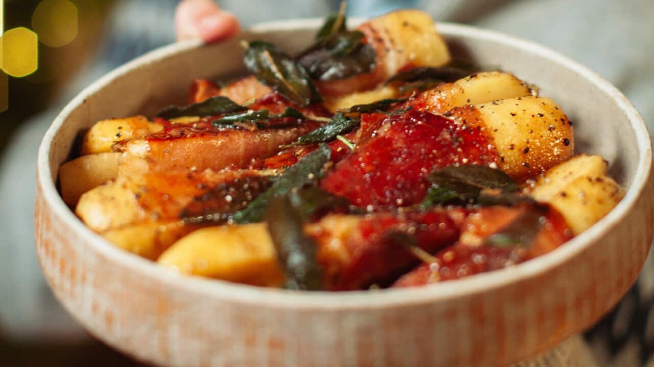 Donal Skehan with saltimbocca parsnips