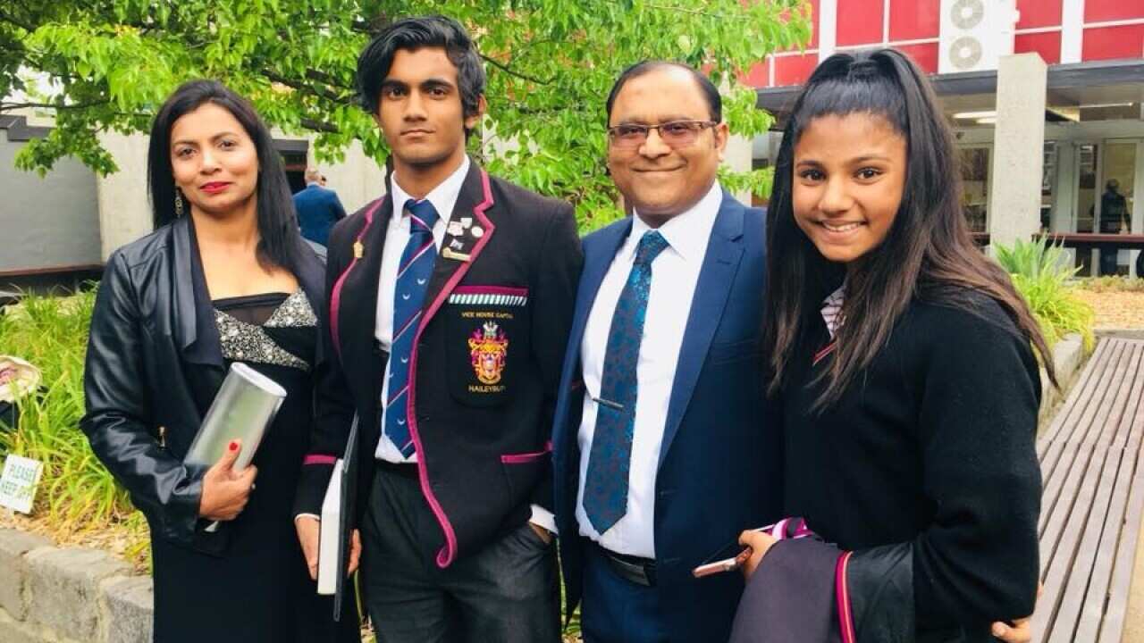 Victorian resident Kapil Gupta (second from right) with his family