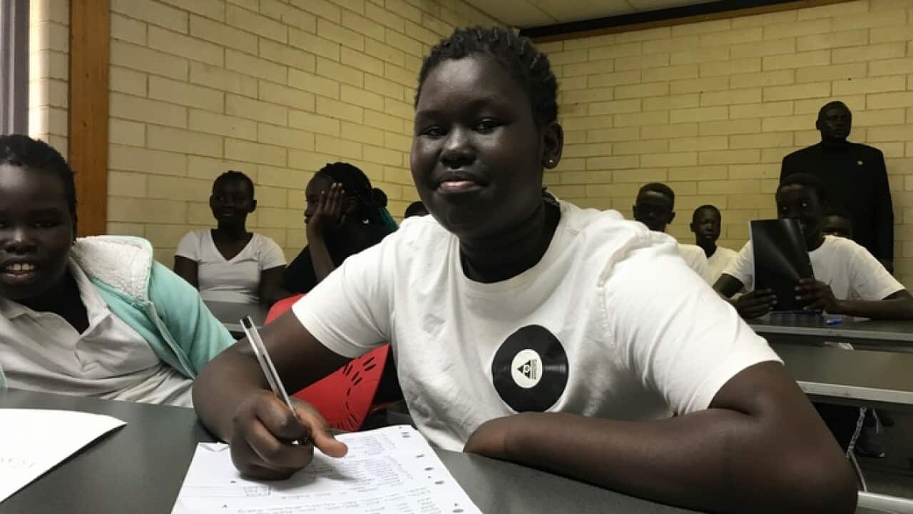 Student Yar Garang at the Dinka Ethnic School