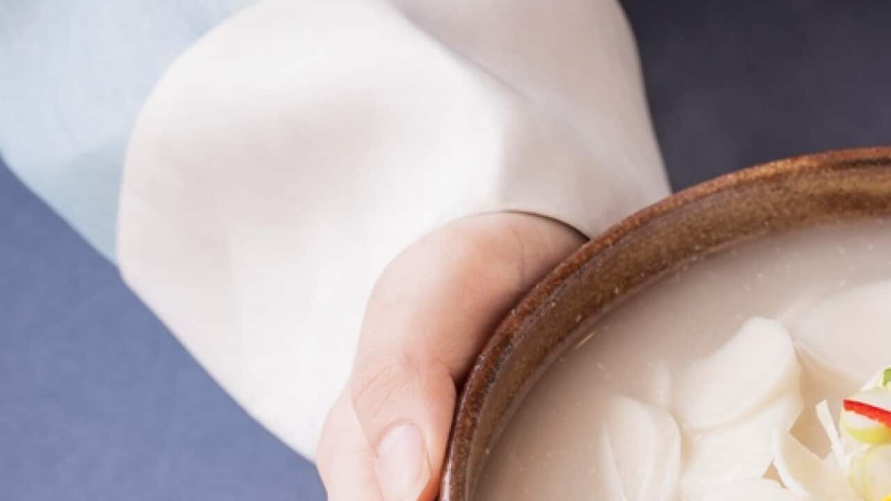 Tteokguk is a traditional must-eat New Year's dish in Korea.