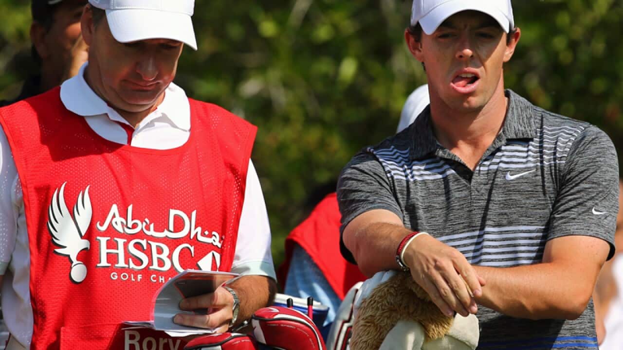 Rory McIlroy during the Abu Dhabi Golf Championship