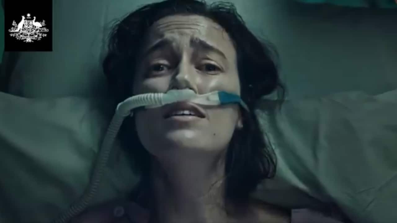 Capture d'ecran de la nouvelle campagne de prevention lancee par le gouvernement australien