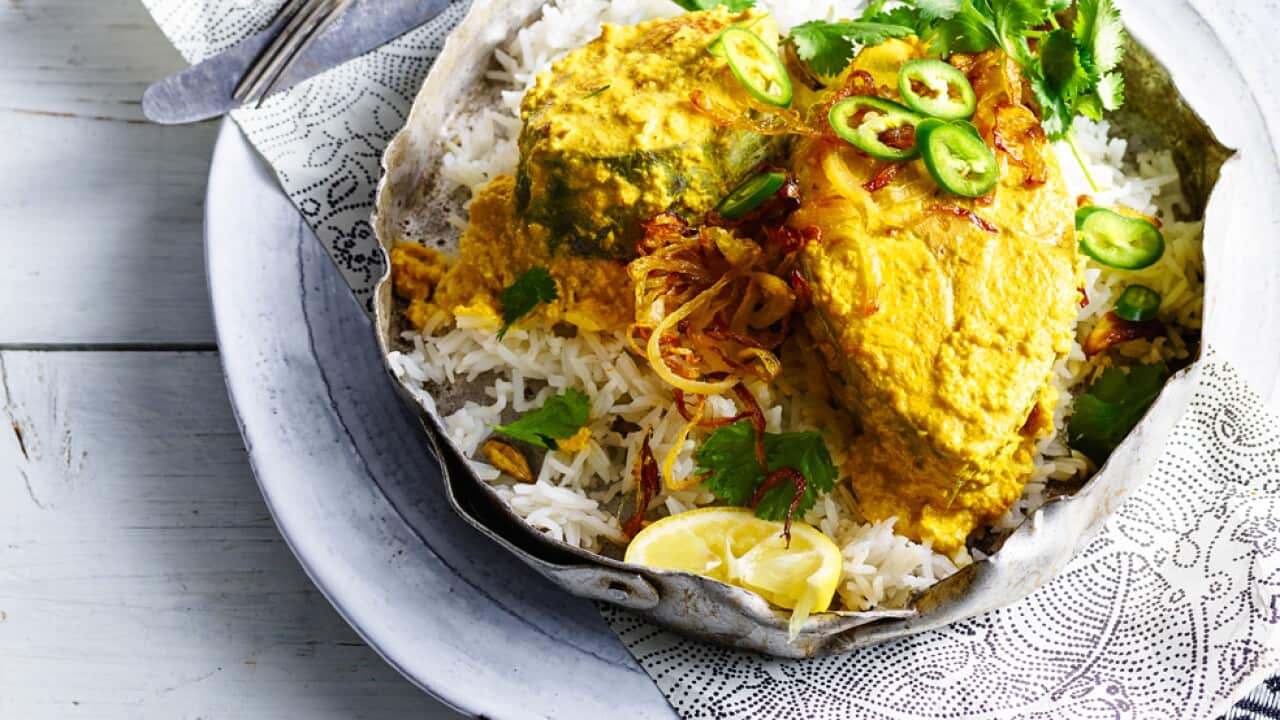 Fish cooked in yoghurt