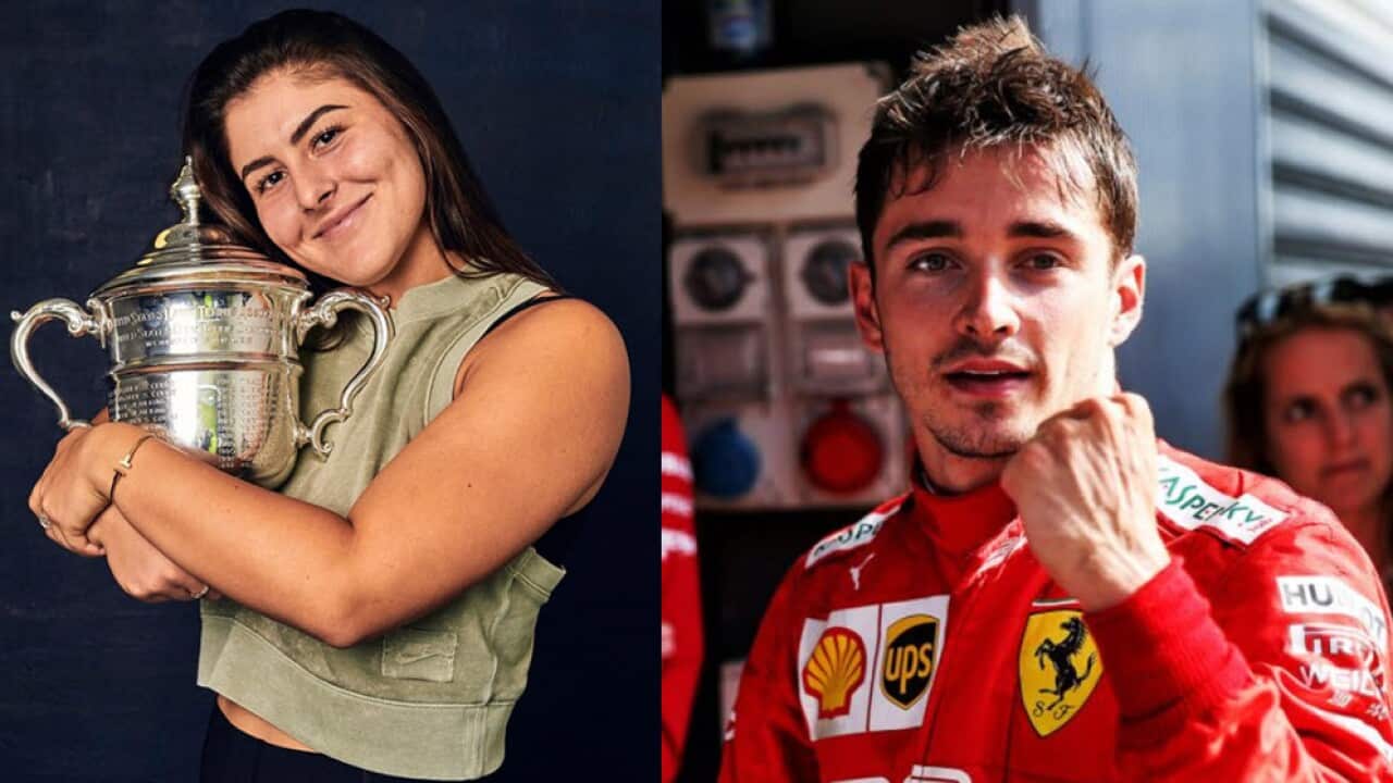 Bianca Andreescu e Charles Leclerc