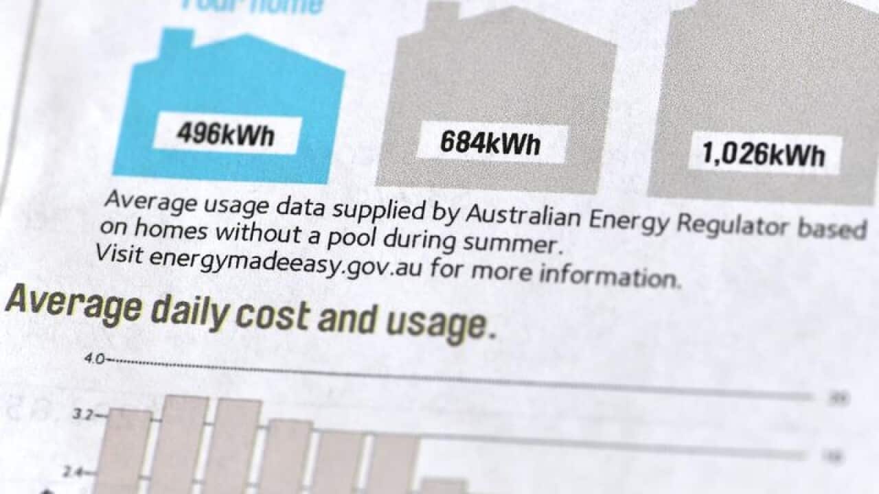 A general view of a power bill from an energy retailer.