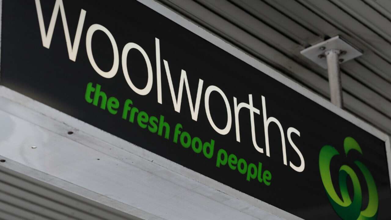 Woolworths sign.