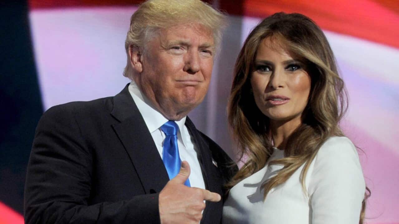 Melania says she accepts Trump's apology over vulgar remarks | SBS News