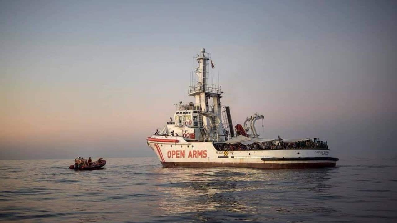 Open Arms in the Mediterranean Sea