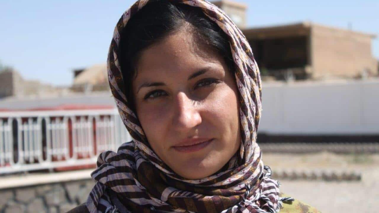 Silvia Guberti in Afghanistan, dove era impegnata nel Provincial Reconstruction Team.