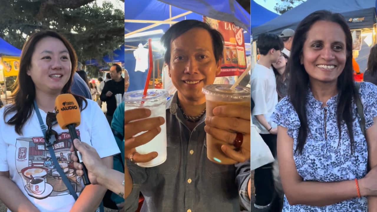 Warga Malaysia berbilang kaum memeriahkan Pasar Malam Glen Waverley di Victoria. Credit: SBS Malay