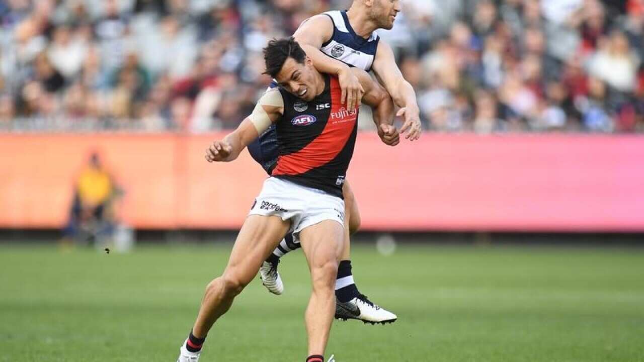 Dylan Shiel (L) and Gary Ablett