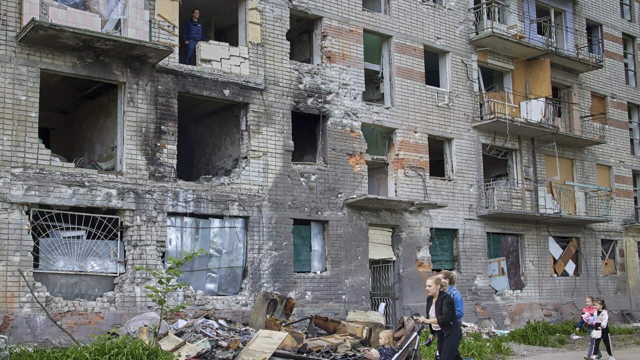 A damaged building on the outskirts of Kharkiv (AAP).jpg