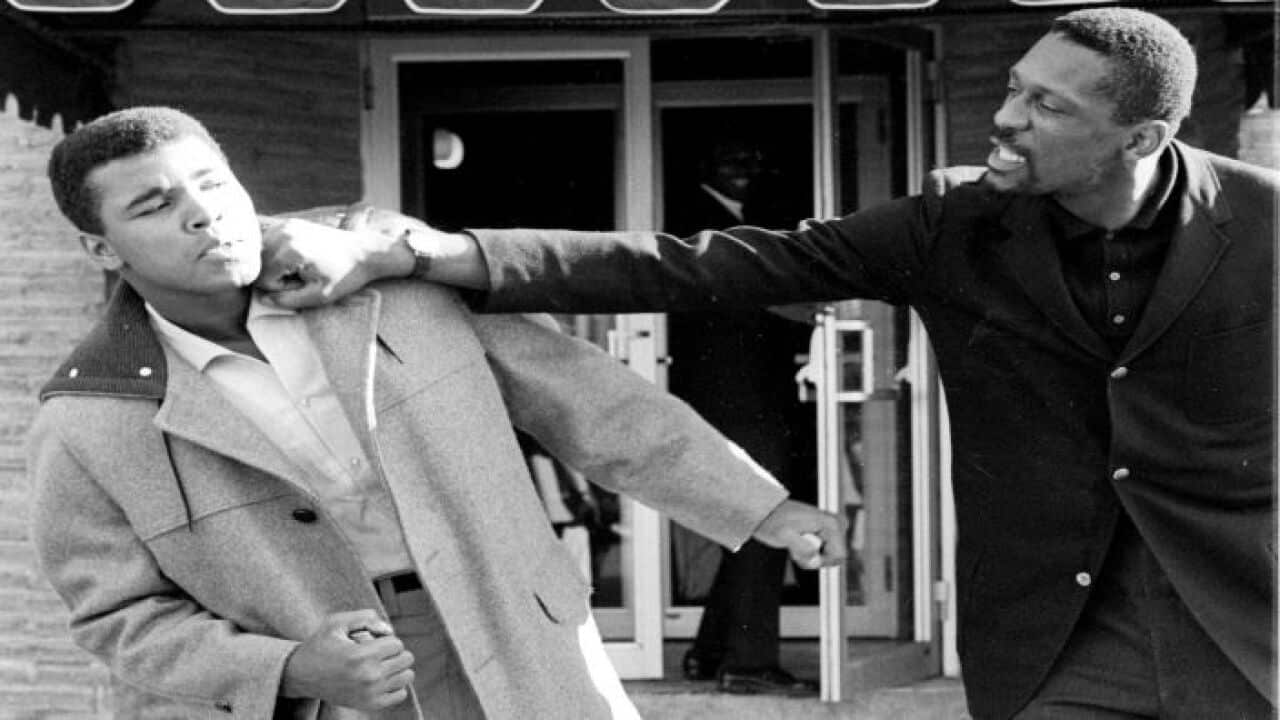 Bill Rusell and Mohammed Ali
