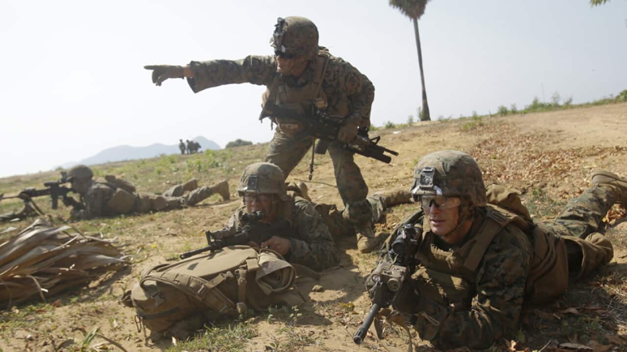 US soldiers during a joint military exercise in Thailand