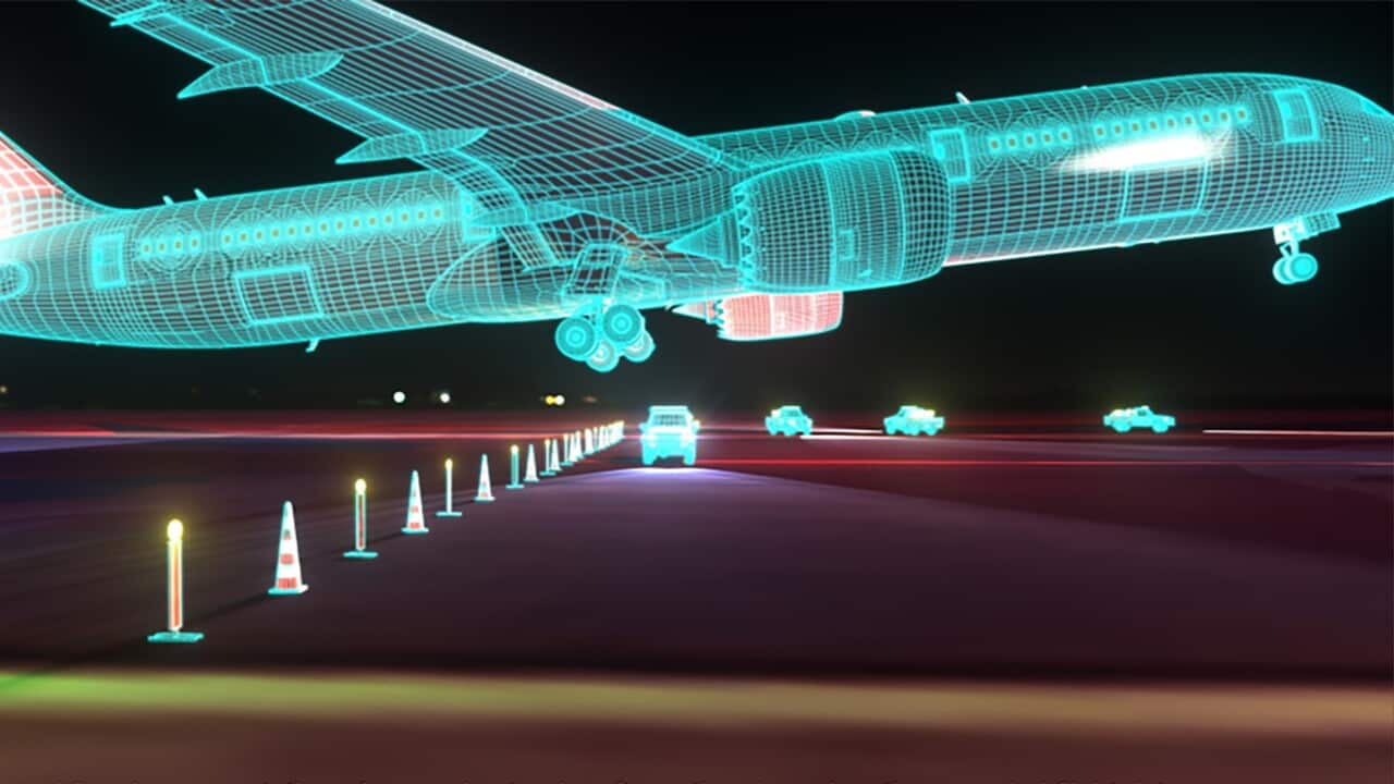 A visual; representaton of the approximate aircraft position