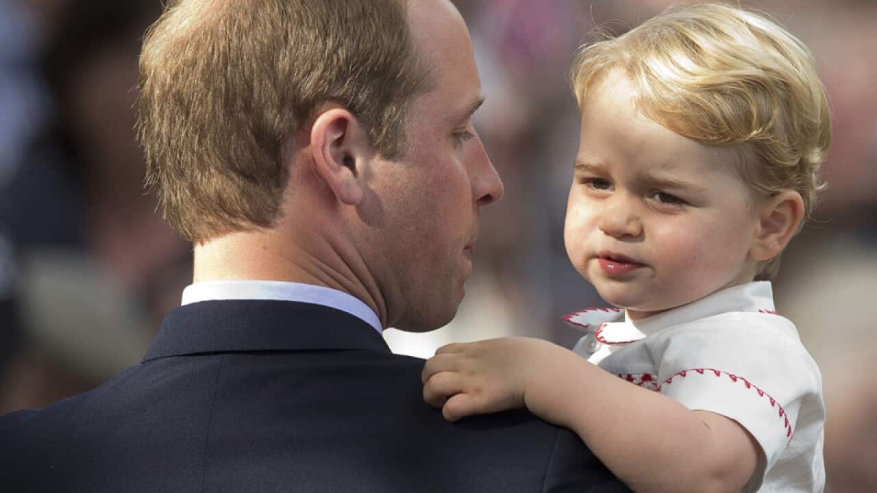 Prince William with his son George