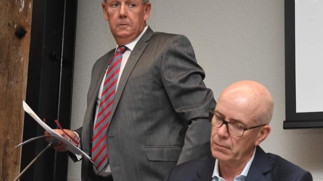 Fairfax chairman Nick Falloon (left) and CEO Greg Hywood