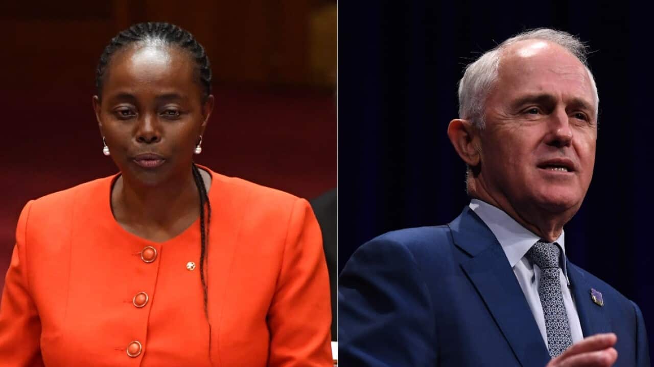 Composite image of Lucy Gichuhi, and Australian PM Malcolm Turnbull