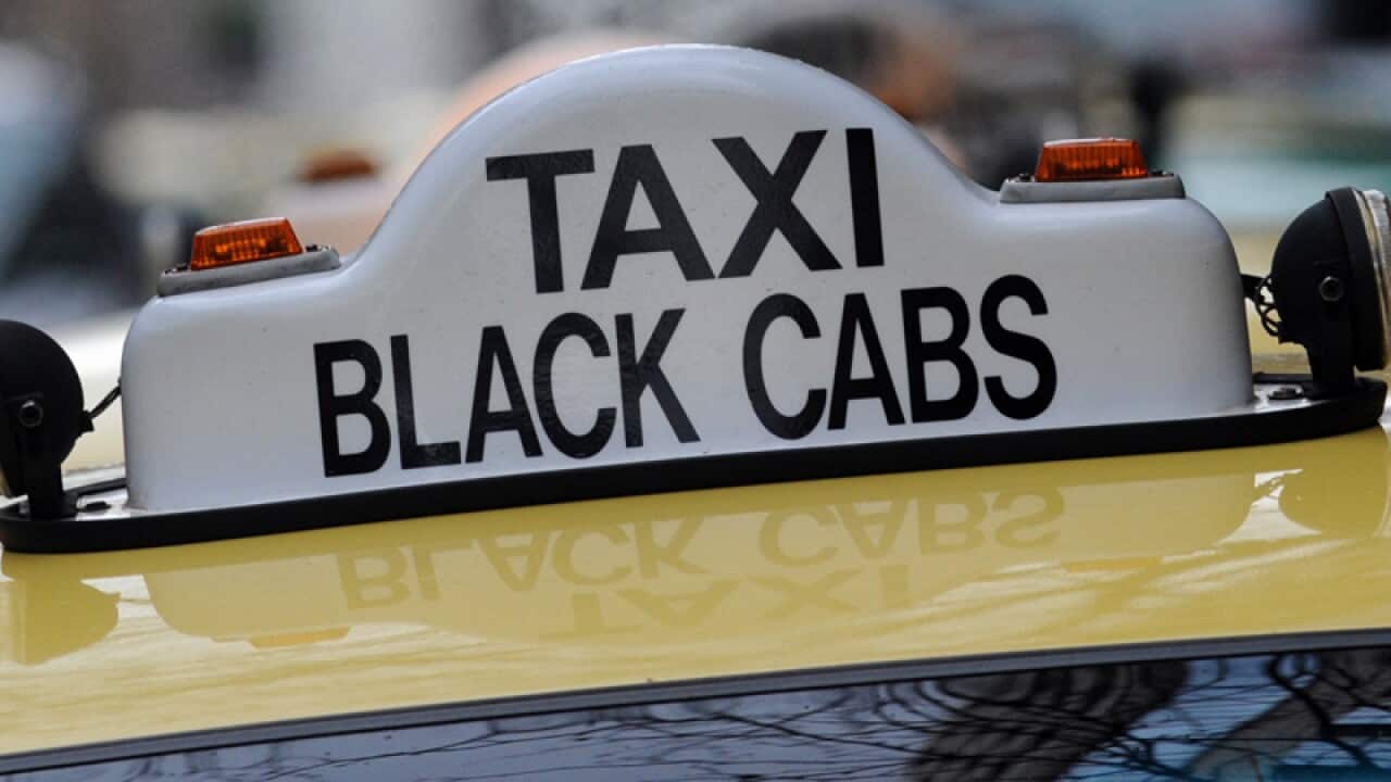 A Melbourne taxi in Collins Street in Melbourne