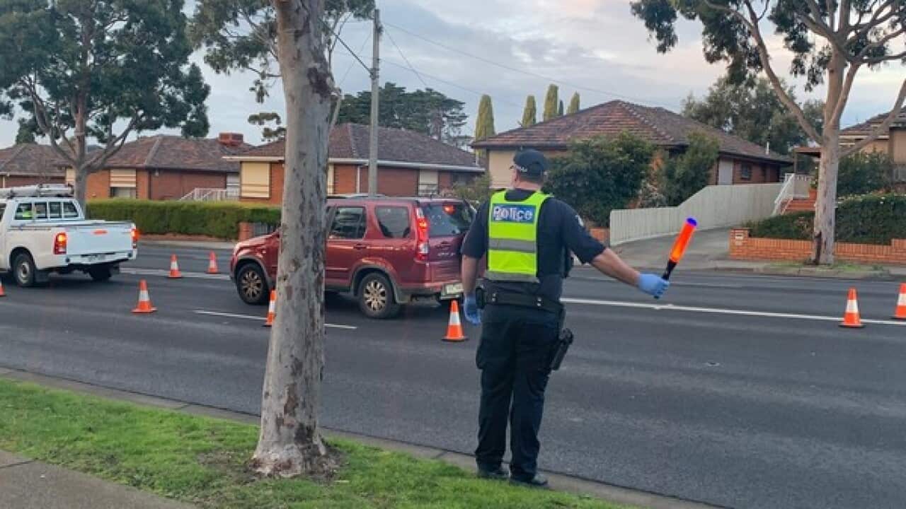 Victoria Police officers begin to enforce the coronavirus lockdowns in more than 30 suburbs.