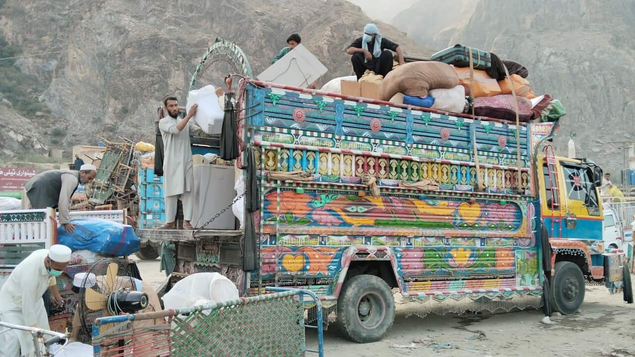 Afghan refugees forced to flee Pakistan.