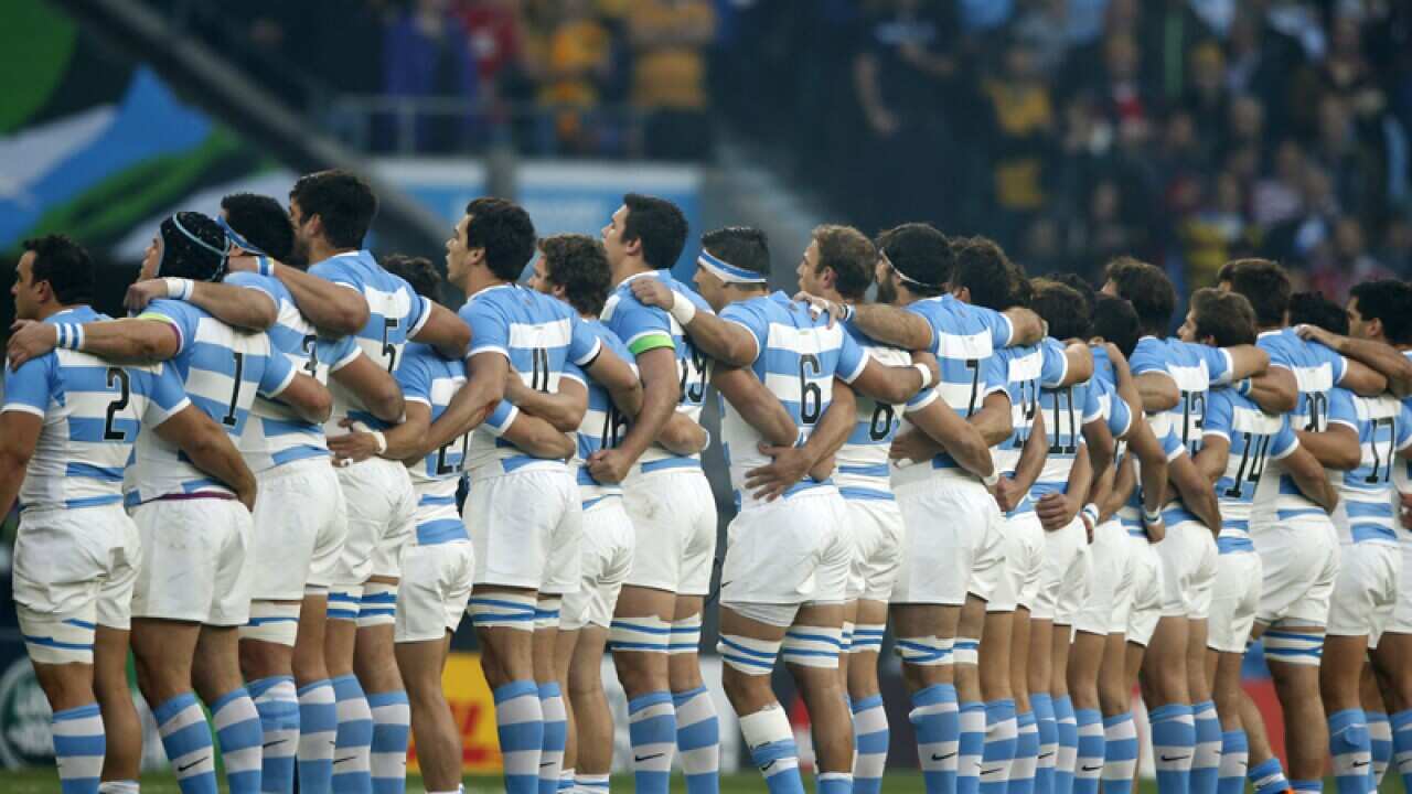 The Argentina Pumas national rugby union team