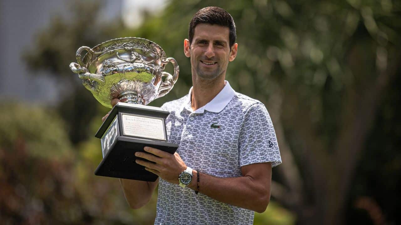 World no.1 Novak Djokovic one day after winning his eighth Australian Open grand slam tennis tournament. 