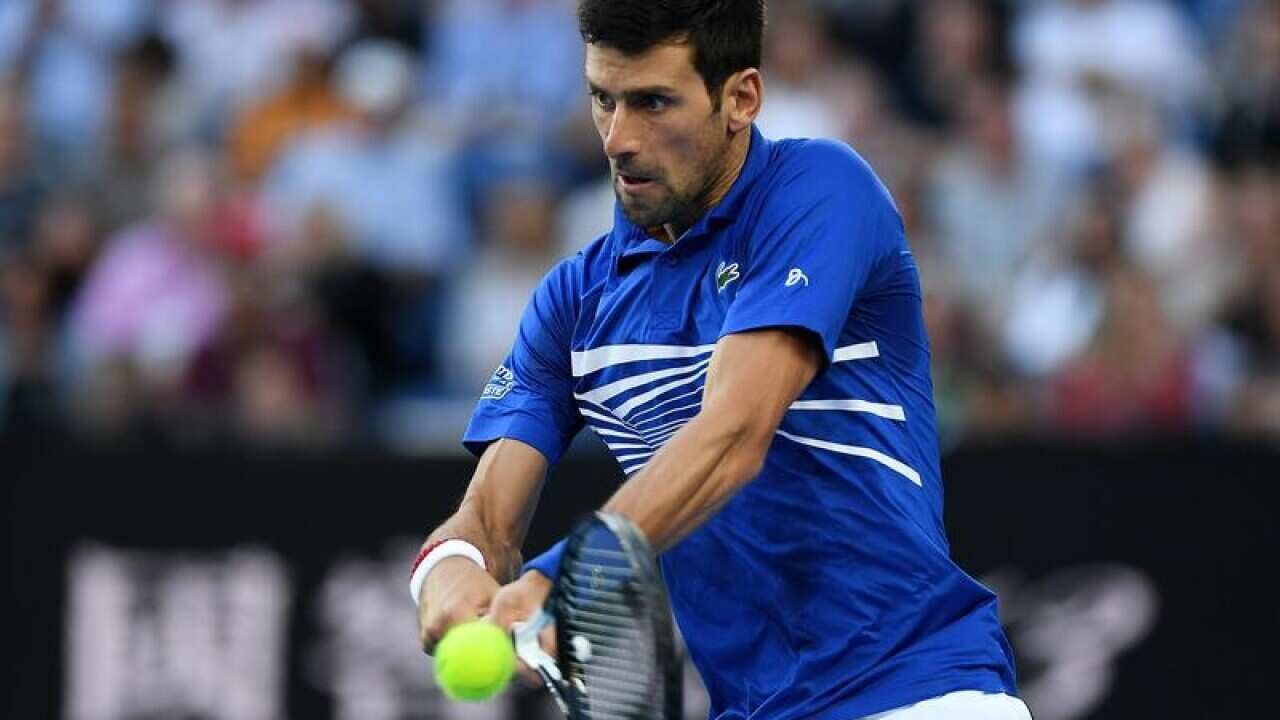 Novak Djokovic of Serbia.