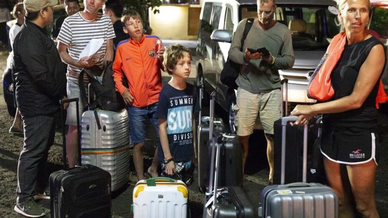 Foreign and domestic tourists evacuated from Gili island in Lombok