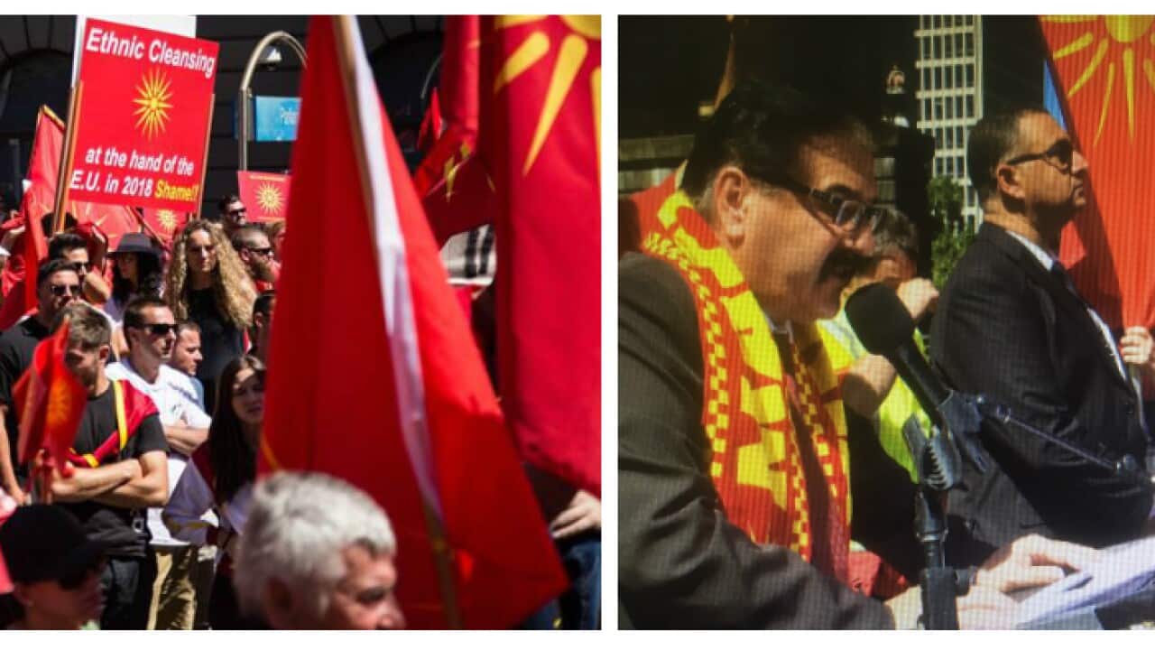 Macedonian community protests Melbourne