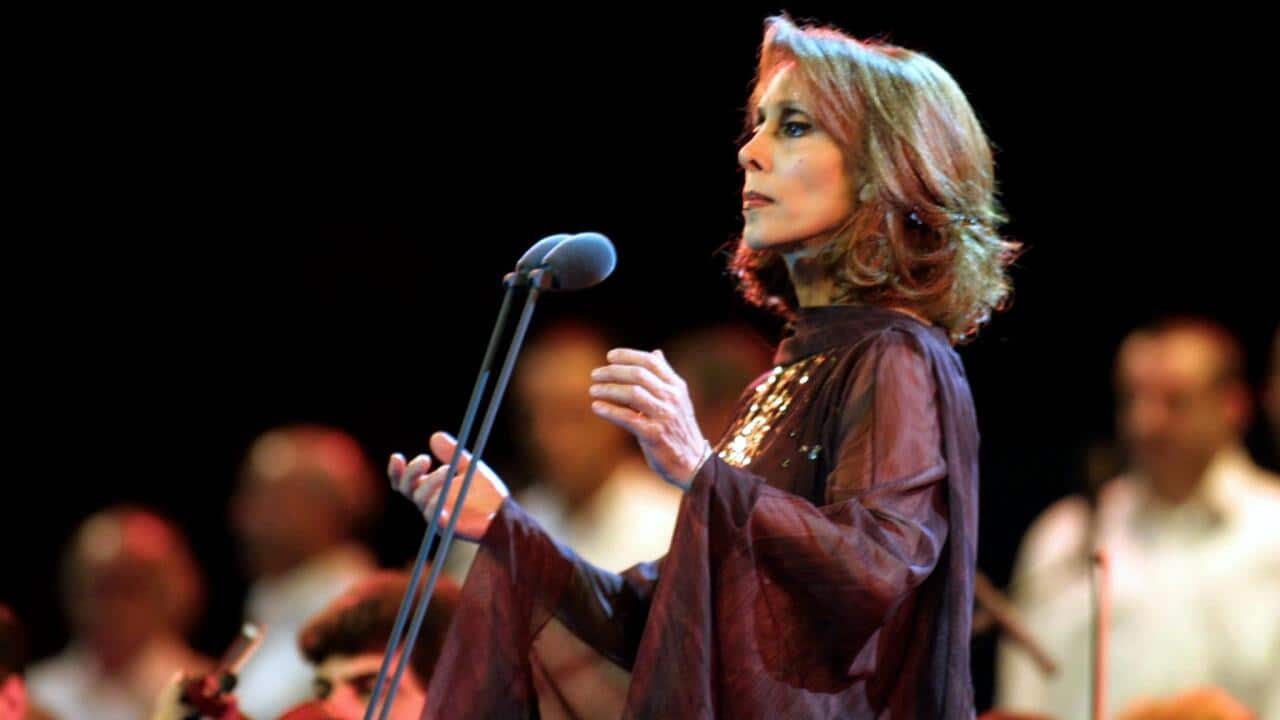 Lebanese diva Fairuz performs at the ann