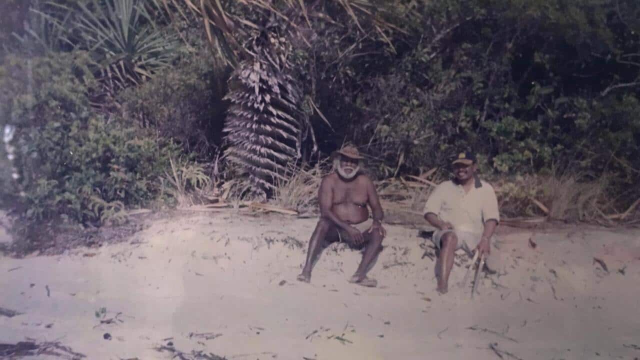 Wuthathi Elder Gordon Pablo (now deceased) and Ritchie Ah Mat