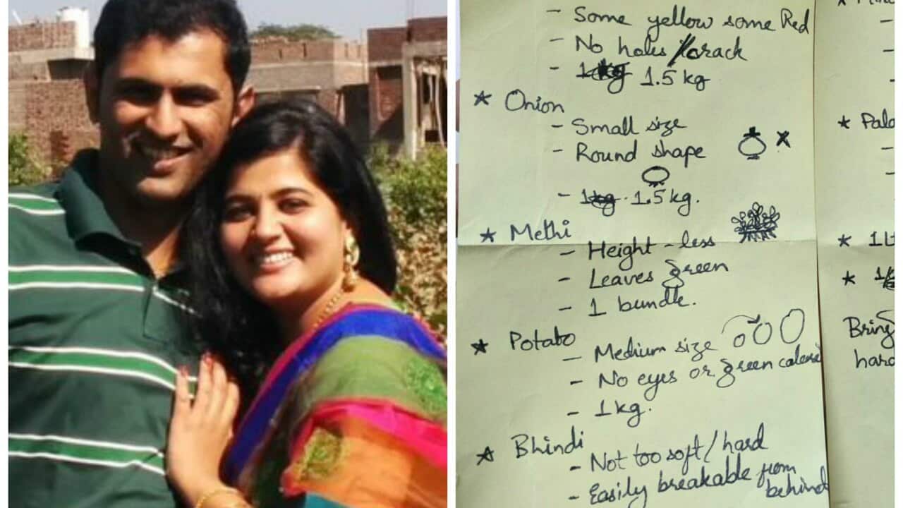 Indian woman Era Gaurav Golwalkar wrote a "husband-proof" shopping list for her husband