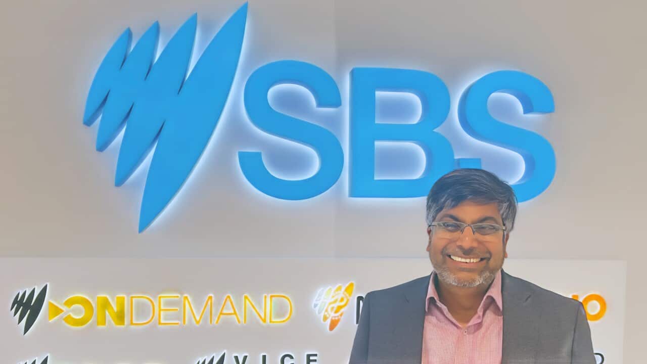 Professor Sir Nishan Canagarajah at SBS Studios in Sydney, Australia