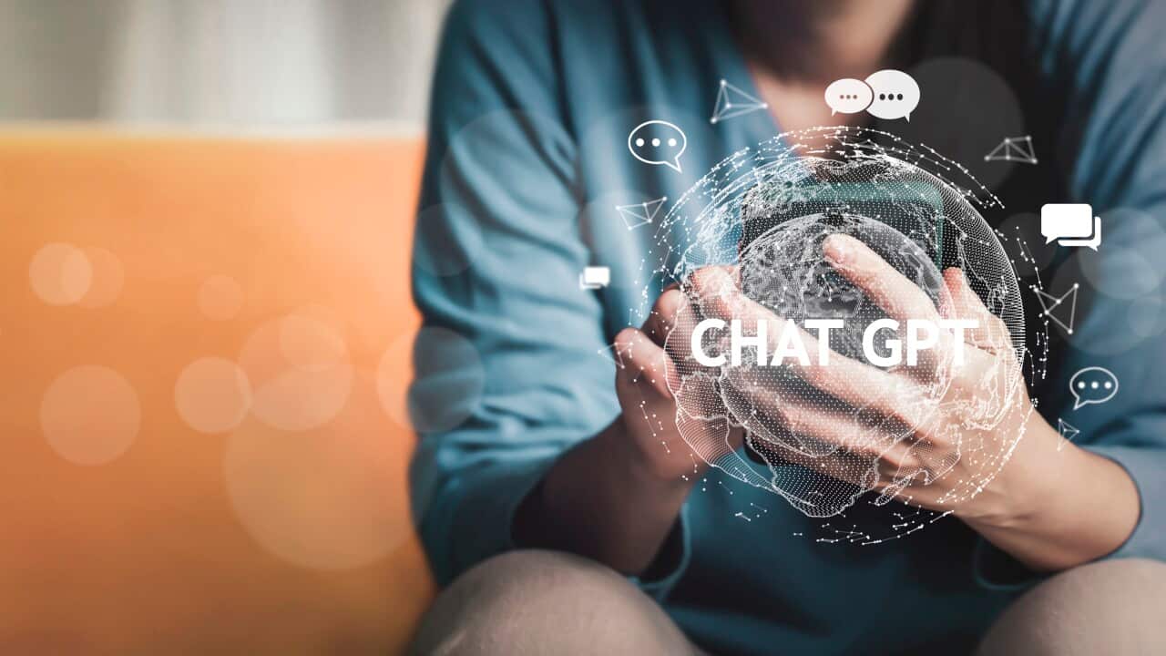 System Artificial intelligence chatbot , Business woman using Smartphone With ChatGPT Chat Bot AI , Technology smart robot Ai Chat GPT application software , robot application Chat GPT