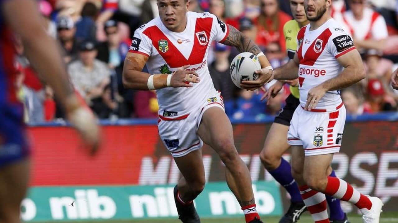 Tyson Frizell of the Dragons during the Round 25 NRL match.