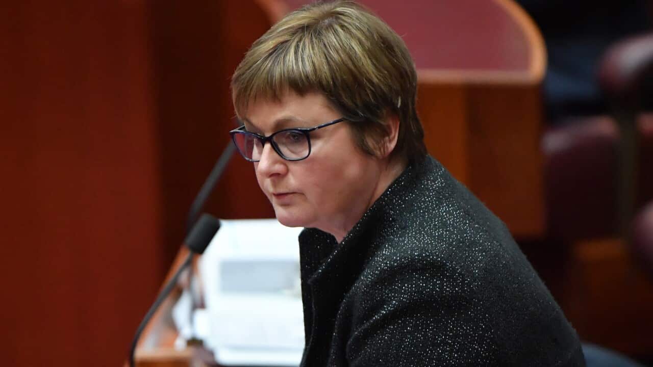 Minister for Defence Linda Reynolds during Question Time in the Senate